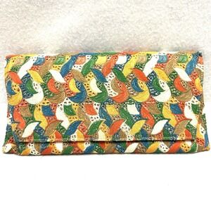 Lennox Vintage 50s 60s Embroidered Multicolor Snap Clutch Bag Purse
